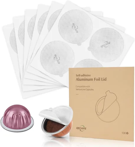 Vista 10 de RECAPS Tapas de aluminio con sellos para reutilizar cápsulas de café Filtro de café reutilizable Filtro recargable Compatible con Nespresso
