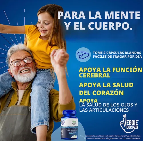 Vista 6 de Suplemento de Omega 3 vegano – Omega 3 de algas con DHA EPA DPA – Cápsulas veganas de algas – Alternativa al aceite de pescado – Fórmula de aceite