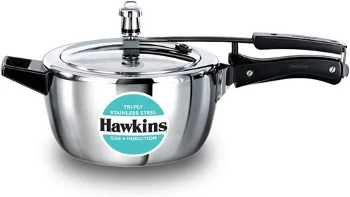Vista 14 de HAWKINS Olla a presión de acero inoxidable triple, con tapa interior y cocina de inducción (HSST15) 1.5 litros, color plateado