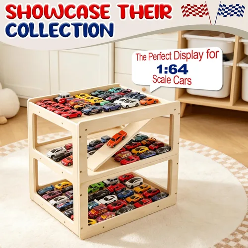 Vista 2 de Organizador de almacenamiento de madera para garaje, compatible con Hot
