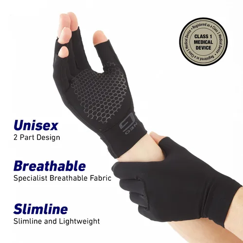 Vista 4 de Neo-G Guantes de compresión para artritis para mujeres y hombres, RSI, dolor en las articulaciones, sistema de doble capa para una movilidad óptima