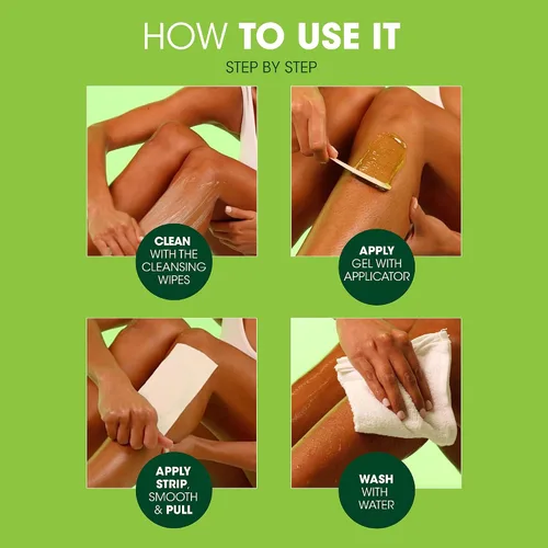 Vista 4 de Nad's gel para remover bellos sin calor, kit de 6 oz (170 g).