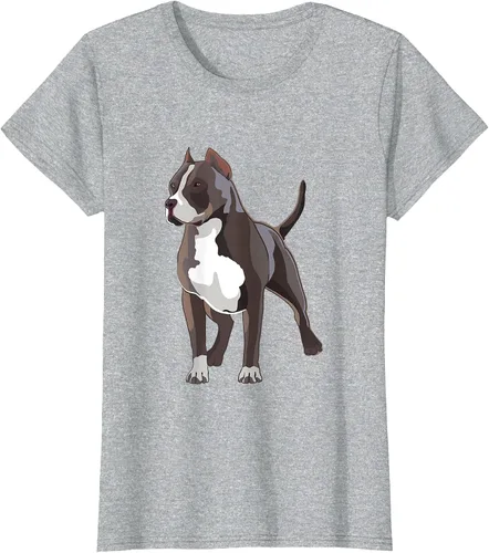Vista 49 de American Bully Dog Holder Illustration for Dog Lovers T-Shirt Negro