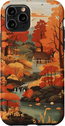 Vista 29 de Tema de otoño y coloridas hojas y árboles de otoño, colores de otoño para iPhone 16