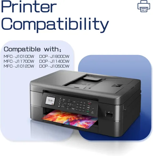 Vista 2 de LC401XL LC401 - Paquete de 4 cartuchos de tinta J1010DW de alto rendimiento compatibles con cartuchos de tinta Brother 401XL LC-401, funcionan