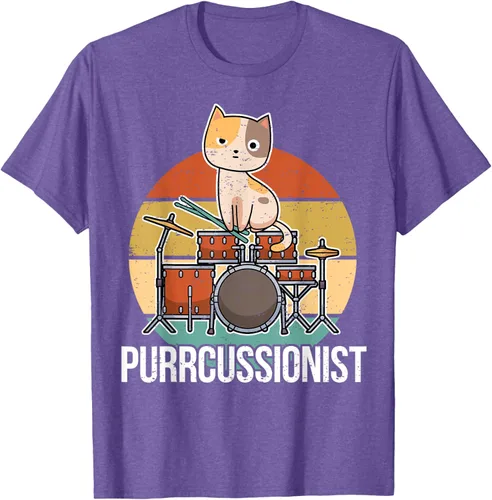 Vista 9 de Funny Percussion Drummer Drumming Drums Saying I Kitten Cat Camiseta, Negro, S