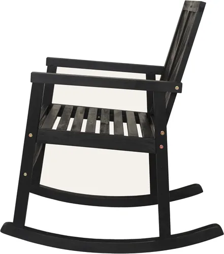 Vista 7 de JONATHAN Y Ned RCK100C - Mecedora de madera de acacia maciza para exteriores, para todo tipo de clima, con respaldo alto, diseño de cheurón