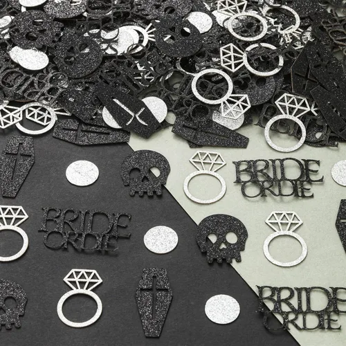 Vista 2 de 200 piezas de decoración de mesa de despedida de soltera para mujeres y niñas, temática de rasgos para despedida de soltera, compromiso, boda