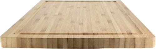 Vista 4 de Noveltia Tabla de cortar de bambú para cocina con ranura para jugos, tabla gruesa de madera para cortar verduras, frutas, carne, quesos y más