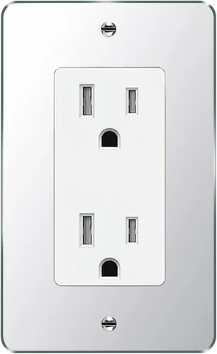 Vista 10 de Placa de pared con espejo plateado para interruptor de luz, placa de pared acrílica duradera, placa de pared decorativa de una sola pandilla