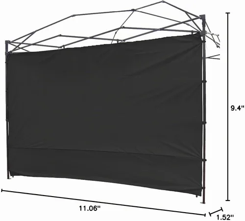 Vista 8 de Canopy Sunwall - Tienda de campaña para kioscos de pared lateral de 10 x 10