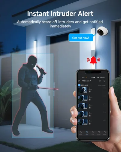 Vista 7 de Cámara de seguridad Noorio B200 inalámbrica para exteriores magnética, cámaras 1080p para seguridad del hogar, cámara WiFi para interiores