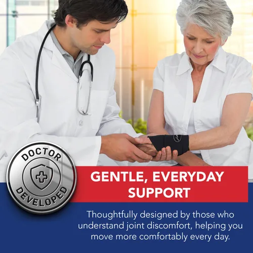 Vista 2 de Muñequera desarrollada por doctor, envolturas de muñeca para artritis del túnel carpiano, tendinitis, soporte de mano, ideal para fitness