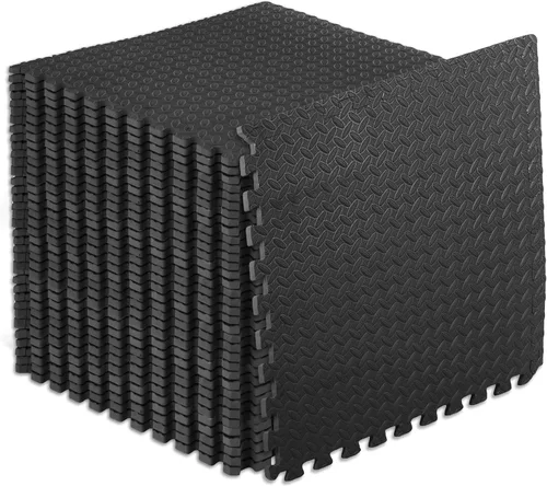 Vista 16 de ProsourceFit - Tapete de ejercicio tipo rompecabezas de ½ pulgada, losetas de espuma EVA entrelazadas para gimnasio en casa, para niños, crema, 24 x