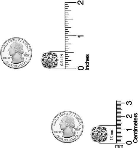 Vista 5 de LeCalla Aretes de tuerca de plata de ley 925, ligeros, de dos tonos, de filigrana antigua, para mujer, regalos para el día de San Valentín para ella