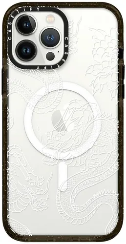 Vista 27 de CASETiFY Funda Impact para iPhone 13 [Protección contra caídas de grado militar 4X de 8.2 pies/Compatible con Magsafe] - #1 Mom - Transparente