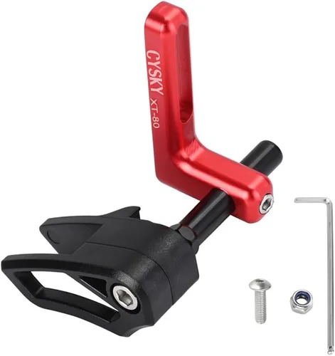 Vista 8 de CYSKY Guía de cadena de bicicleta de carretera, protector de cadena de bicicleta de grava para plato único, marco de desviador delantero de montaje