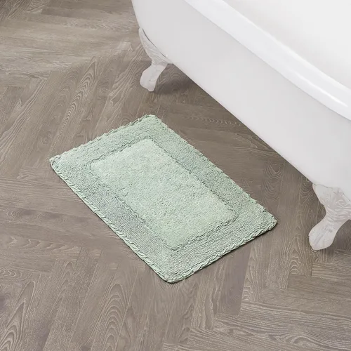 Vista 15 de Laura Ashley Ruffle tapete para baño de algodón de 17 x 24 pulgadas