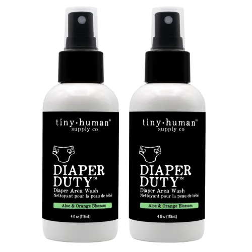 Vista 6 de Diaper Duty - Jabón de área para pañales, 4 onzas (1 paquete), flor de naranja y aloe, spray de limpieza suave para pañales de tela, calmante