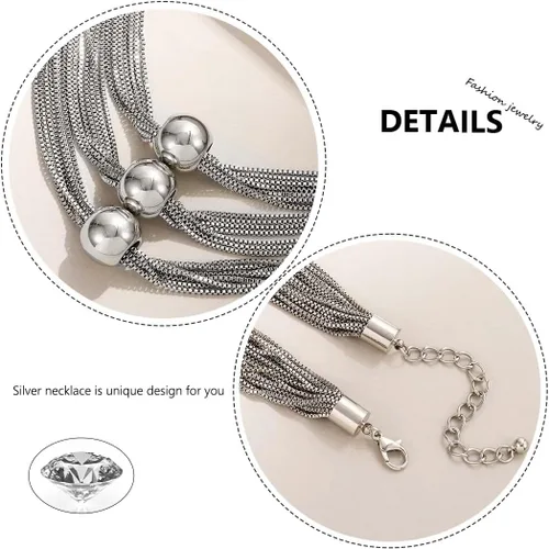 Vista 6 de Sixexey African Choker Necklaces Africa Statement Neck Chain Beads Bib Necklace Accessories for Women
