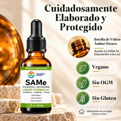 Vista 8 de Suplemento líquido 7c SAM-e, 200 mg por porción, 1 onza líquida, suministro para 30 días