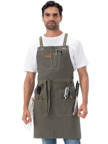 Vista 9 de Chef Works Delantal unisex Ayden Grill