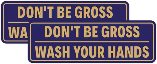Vista 54 de Letrero de puerta o pared con texto en inglés "Don't Be Gross ("No seas gros") con texto en inglés "Don't Be G