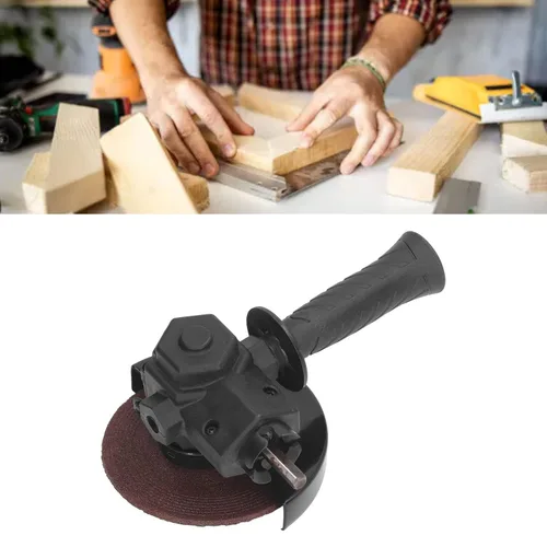 Vista 3 de Convertidor de amoladora angular con mango para cortar, adaptador de amoladora angular con disco de molienda, llave, amoladora eléctrica