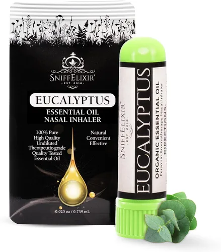 Vista 12 de Inhalador de vapor nasal para aromaterapia con aceite esencial para alivio de senos y alergias, paquete de 3 sin respiración, nariz tapada, moco