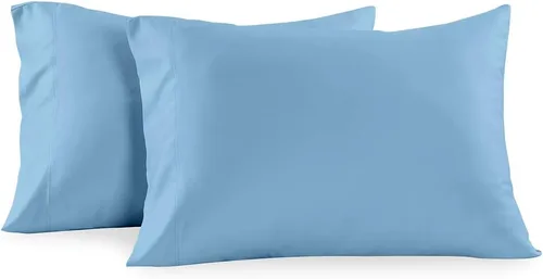 Vista 7 de Royal Tradition Juego de 2 fundas de almohada de viscosa de bambú, juego de 2 fundas de almohada estándar/Queen, color beige sólido, súper suave