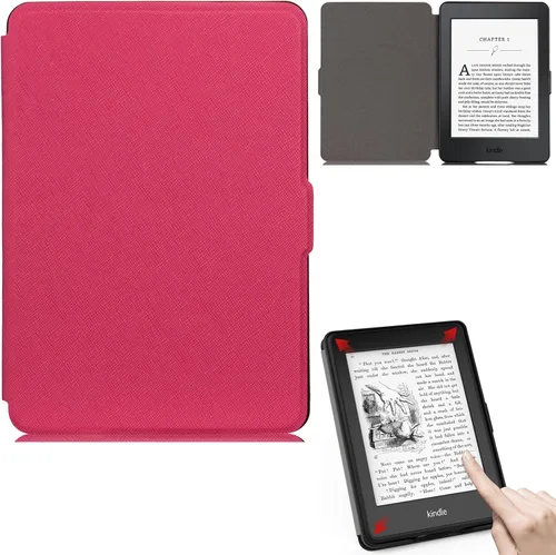Vista 10 de REASUN Funda para Kindle Paperwhite 123, funda delgada con ranuras magnéticas para tarjetas con funda protectora de encendido y apagado automático