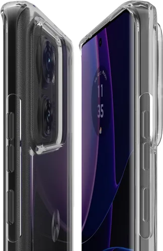 Vista 4 de Motorola Edge (2023) Funda protectora híbrida transparente - Ajuste de precisión, elegante funda para teléfono con absorción de golpes