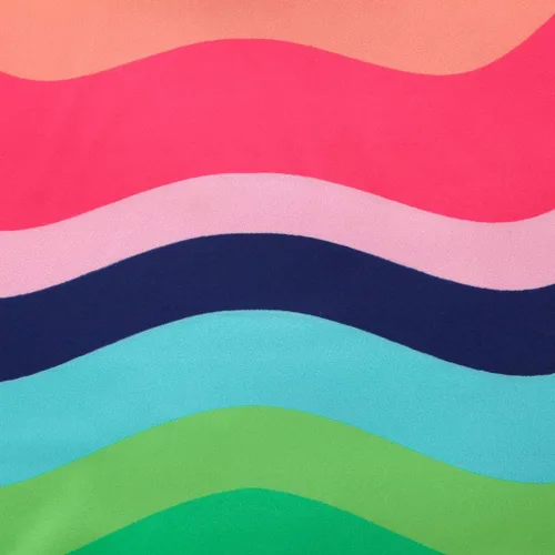 Vista 6 de Vestido de verano para niña pequeña, con correa de rayas de arco iris, falda de sol para playa
