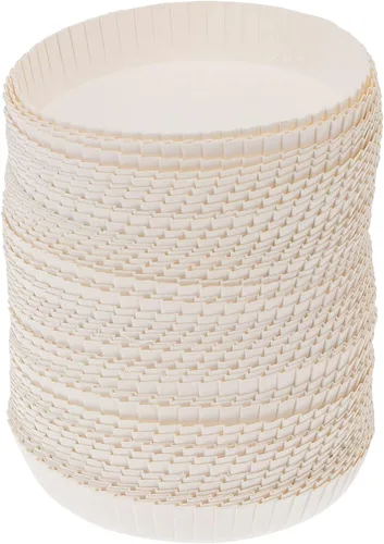 Vista 4 de Angoily Cubierta desechable para vasos de papel, 100 tapas blancas de 3.54 pulgadas, cubierta de copa de vino, protector de bebidas de café