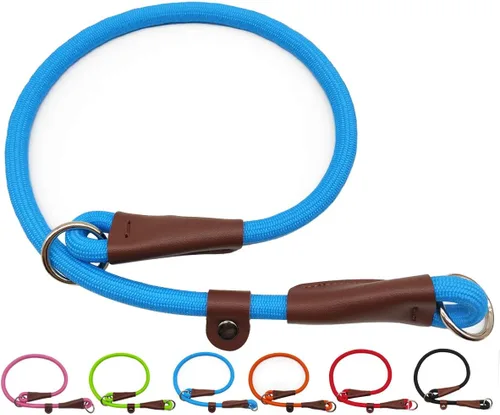 Vista 26 de MayPaw Collar ajustable de cuerda de nailon para entrenamiento de perros, collares de perro Martingala redondos sin tirones para perros pequeños
