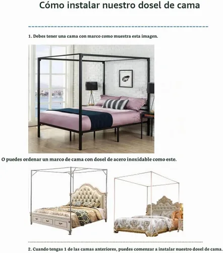 Vista 7 de Mosquitero para cama con detalles de encaje. Mosquitero de lujo mosquitero de cuatro esquinas para cama princesa, para interior o exterior Morado