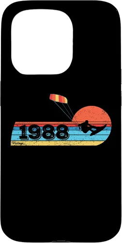 Vista 14 de Kitesurfer Kitesurfing Birthday Vintage 1988 Born Kitesurf Case for iPhone 16