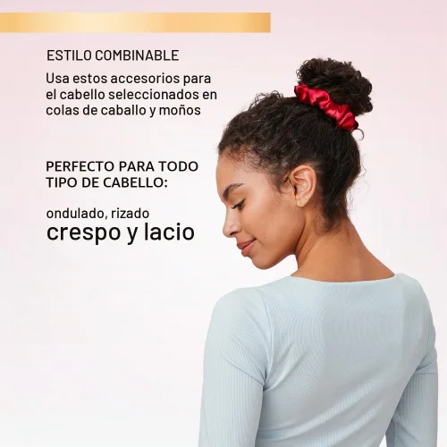 Vista 4 de Scunci by Conair Scrunchies, satén, terciopelo, sherpa, paquete de 20