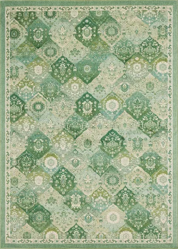 Vista 29 de Unique Loom Penrose Collection - Alfombra de área - Blake (2' 2" x 3' 1" Rectángulo, Verde/Beige)