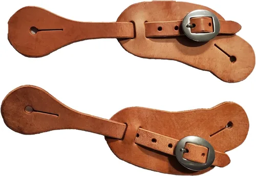 Vista 2 de Saddles & Such Nuevo Western Cowboy Spur Straps, marrón