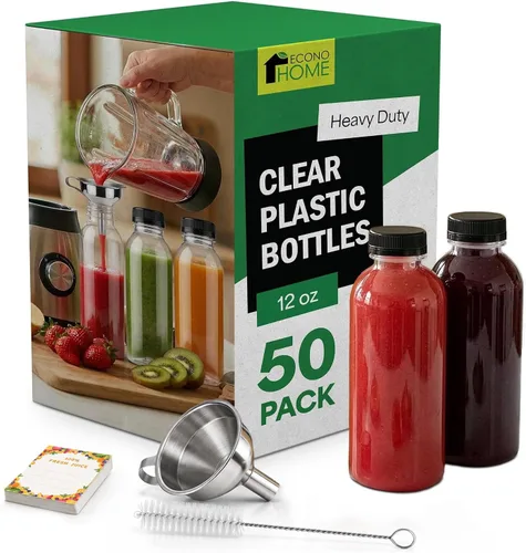 Vista 16 de EconoHome 16oz, paquete de 100 botellas de jugo sin BPA, a prueba de fugas