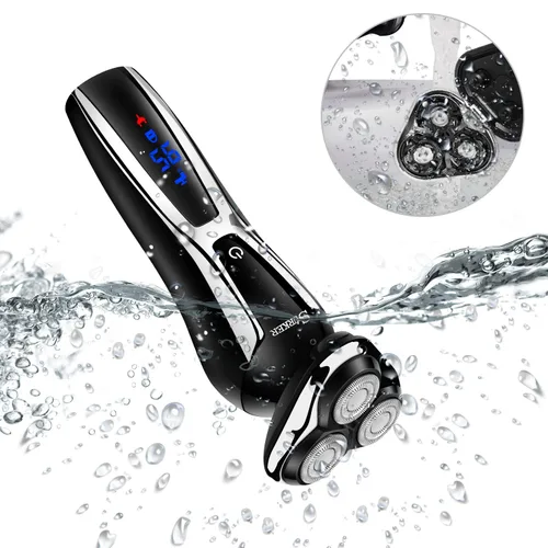 Vista 7 de SURKER Máquina de afeitar eléctrica inalámbrica para hombres, recortadora de pelo de nariz 3 en 1, kit de aseo más 1 cepillo de limpieza facial