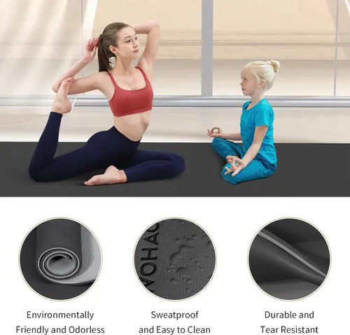 Vista 4 de 8mm Thick Yoga Mat Non Slip for Women Men