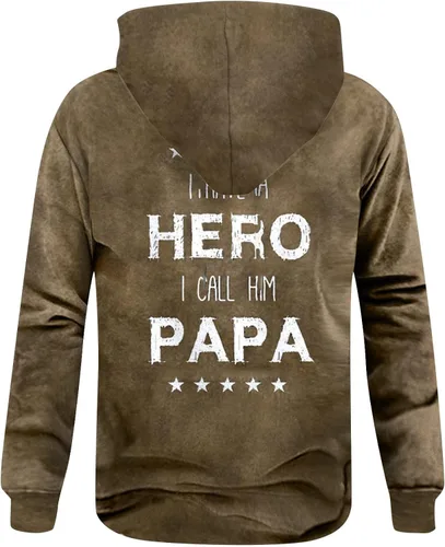 Vista 2 de Men's Long Sleeve Blouse Tops Fashion Print Fleece Sweatshirt Pullover Loose Comfortable Casual Hooded Sweater