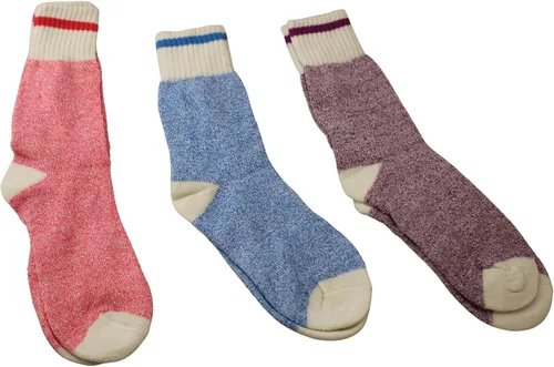 Vista 6 de 3 pares de calcetines para botas de mujer para todo tipo de clima, mezcla de calcetines