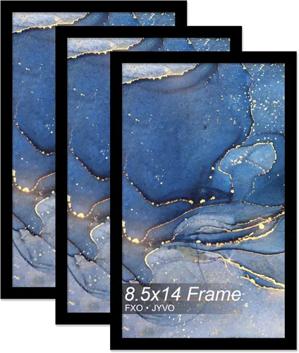 Vista 92 de Fxojyvo Marco de fotos de 5 x 8 pulgadas, marco negro para póster de fotos de 5 x 8 pulgadas, peso ligero y altamente transparente, marco de 5 x 8