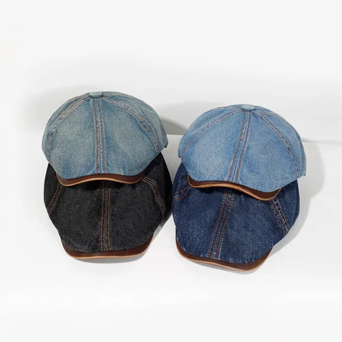 Vista 6 de Sombrero Newsboy de Qlauca para Hombre de Algodón 6 Paneles