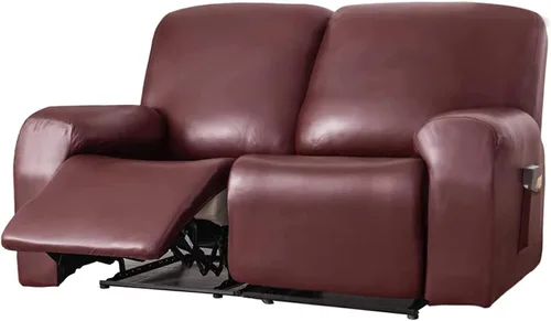 Vista 19 de Funda para sofá reclinable de 2/3 plazas, de piel sintética, impermeable, con bolsillo lateral, funda para sillón de masaje, protector de muebles