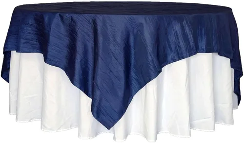 Vista 13 de Efavormart - Mantel cuadrado de tafetán arrugado de acordeón beige de 72 x 72 pulgadas