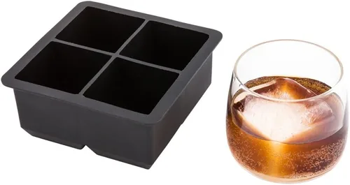 Vista 8 de Restaurantware Molde de hielo de silicona negra, 7.4 x 4.6 pulgadas